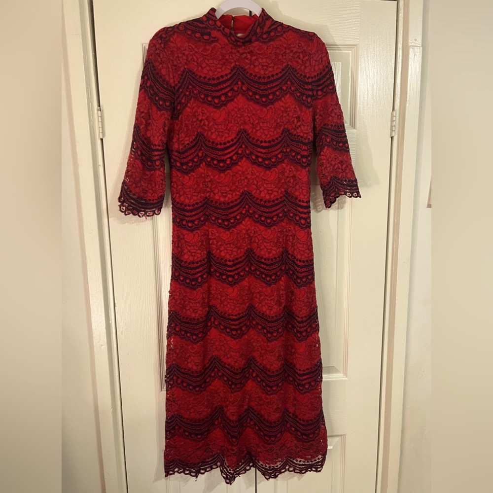 Red/ Navy Dainty Jewells dress